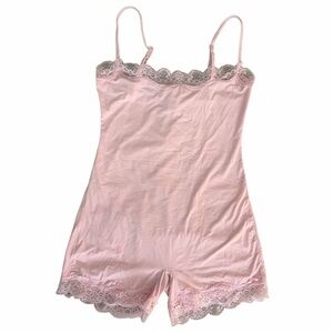Katchme Lace Trim Romper Baby Pink Onesie, From TikTok Shop